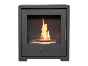 OKO S3 Bio Ethanol Stove in Charcoal Grey 3kW
