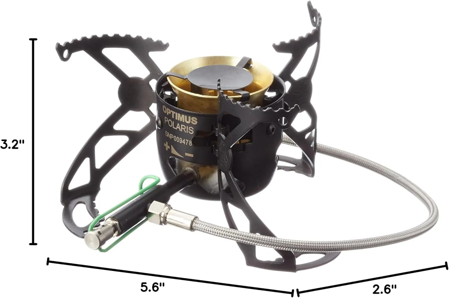 Optimus Polaris Optifuel Stove, Liquid or Canister Fuel type, Camping, Backpacking, Emergency Preparedness, Durable Metal Construction