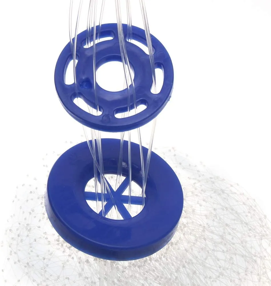 OTOEZ Fishing Net Cast Nets for Fishing 3Ft-8Ft Radius Saltwater Easy Throw Net Nylon/Tire Line 0.47/0.79 Inch Mesh Size for Bait Net Trap, with Sinker Aluminum Frisbee