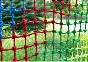 Outdoor Children's Climbing Nets Colorful Climb Netting Nylon Rope Safty Net for Kids Indoor and Outdoor Playing, Pet, Plant Support, Cargo, Balcony Railing, Customizable