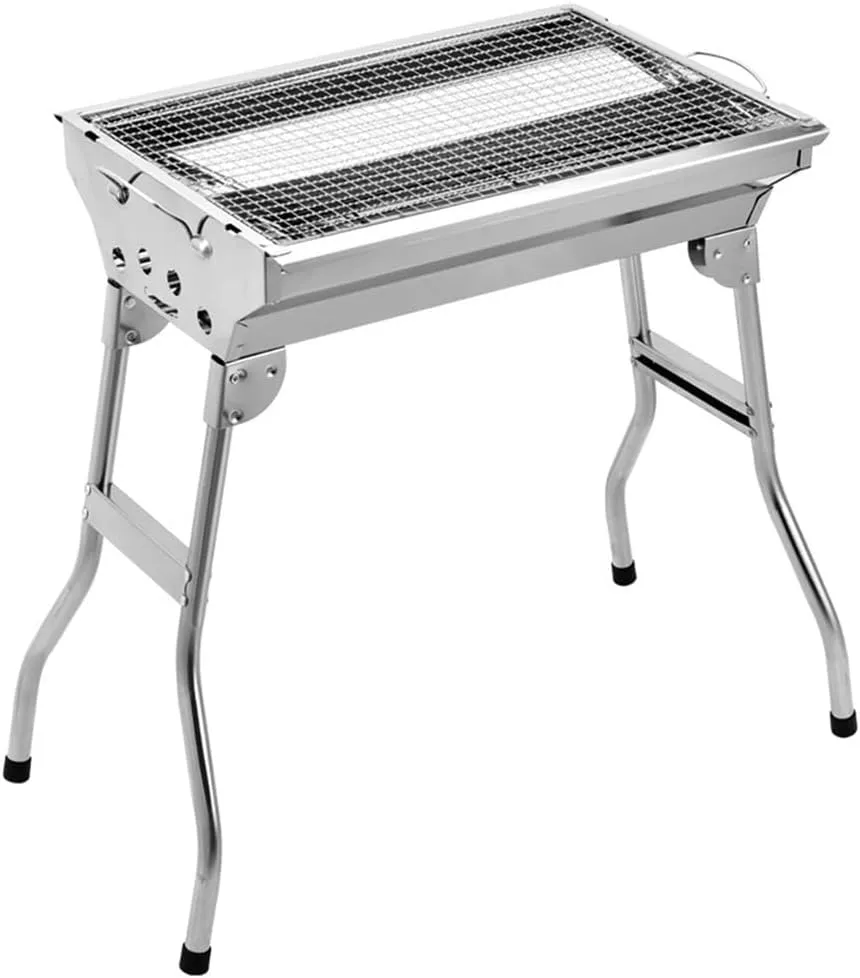 Outdoor Folding Barbecue Stove Outdoor Skewers Thickened Stainless Steel Barbecue Rack Household Oven
