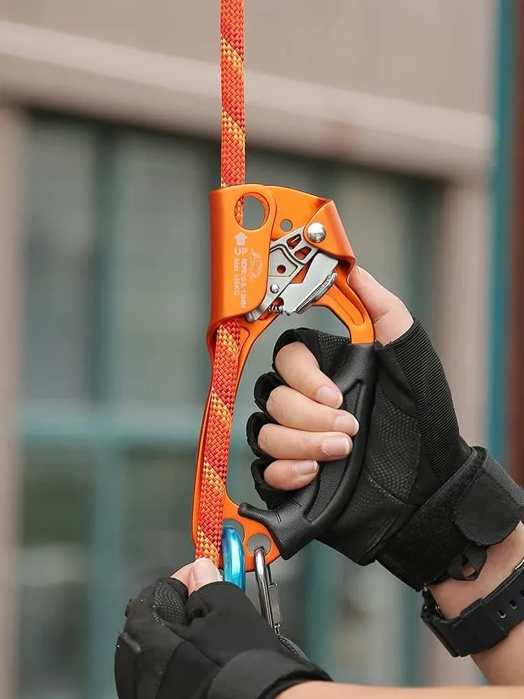 Outdoor Rock Climbing SRT Professional Hand Ascender Device Mountaineer Handle Ascender Left Hand Right Hand Climbing Rope Tools