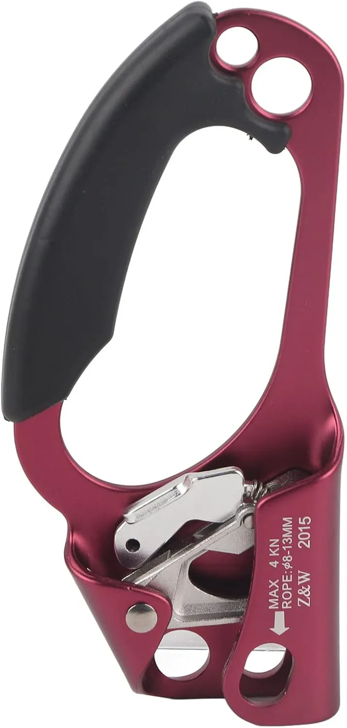 Outdoor Sports Rock Climbing 4KN Right Hand Ascender Device, Ergonomic Mountaineer Handle, Easy One Hand, with Aluminum Alloy Material, for High Altitude s