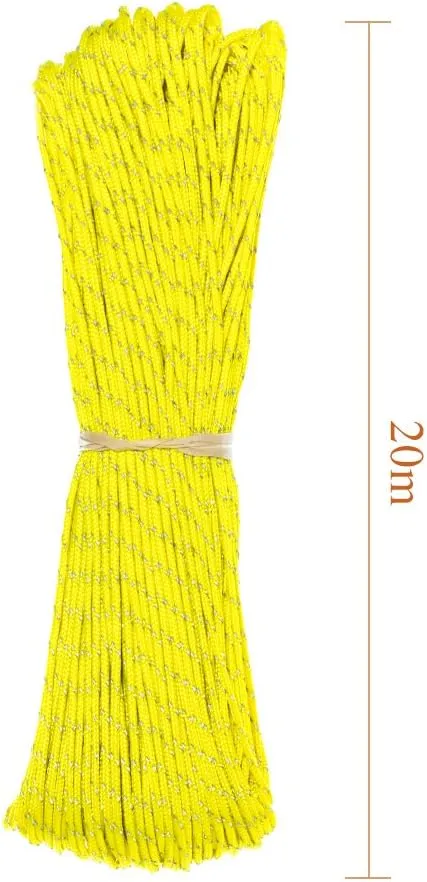 Paracord Planet 1.8mm Fluorescent Reflective Guyline Tent Rope Cord Camping Paracord