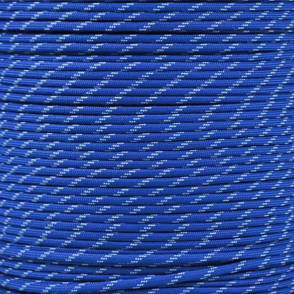 Paracord Planet Glow in The Dark Paracord - Made of 100% Nylon with 7 Inner-Core Strands - Available in 10, 25, 50, and 100 Foot Lengths That is Made in The USA (Royal Blue Glow in The Dark, 50 Feet)
