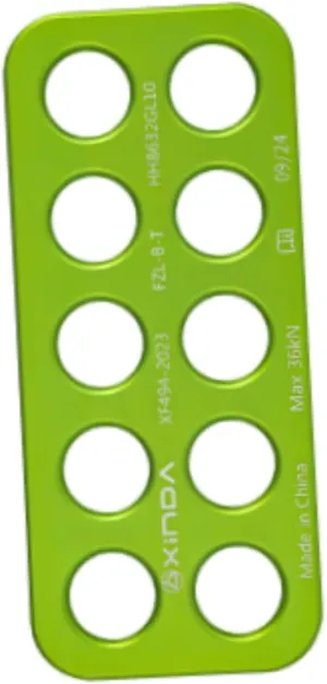 Paw Rigging Plate Climbing Anchor Belay Lightweight 36kN Outdoor Activities 10 Holes Climbing Gear Rock Climbing Multi Anchor