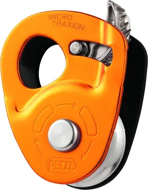 Petzl Unisex_Adult Seilrollen Micro Traxion Cable Pulley, Yellow, Standard Size