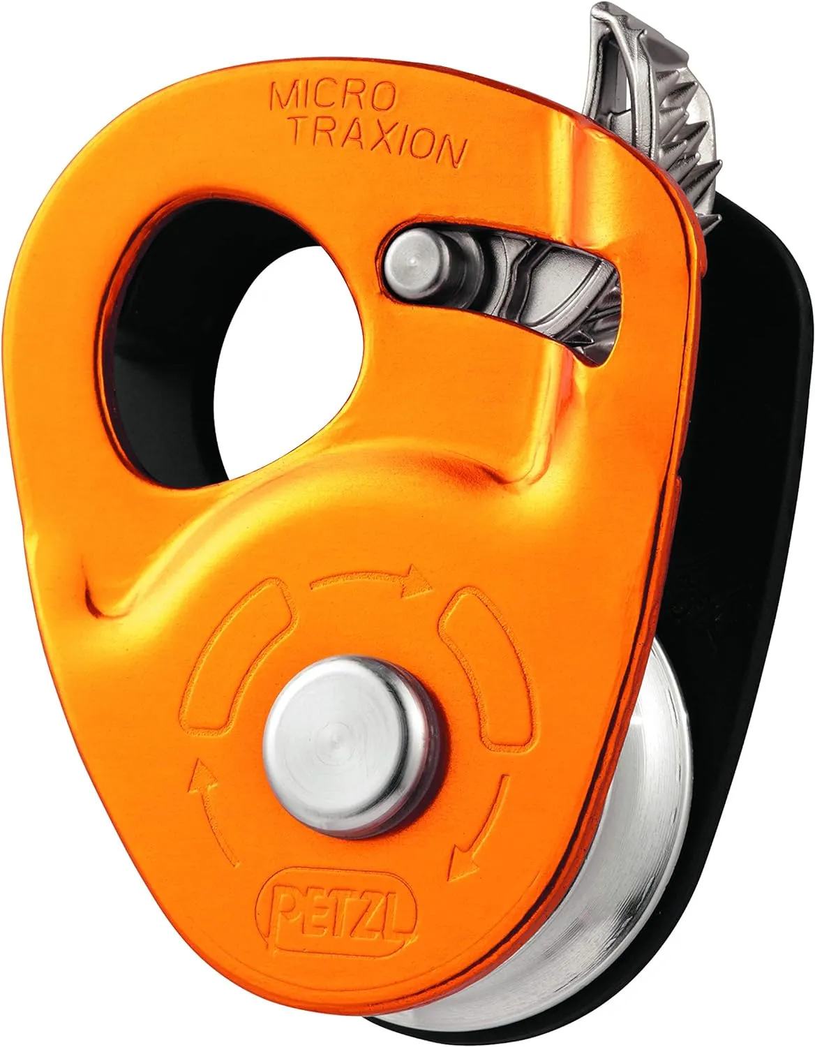 Petzl Unisex_Adult Seilrollen Micro Traxion Cable Pulley, Yellow, Standard Size