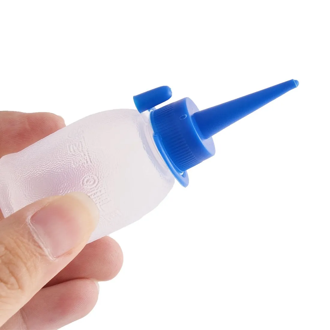 Plastic Liquid Water Oil Sauce Vinegar Dispensing Squeeze Bottle 25ml 4 Pcs - Blue,Clear