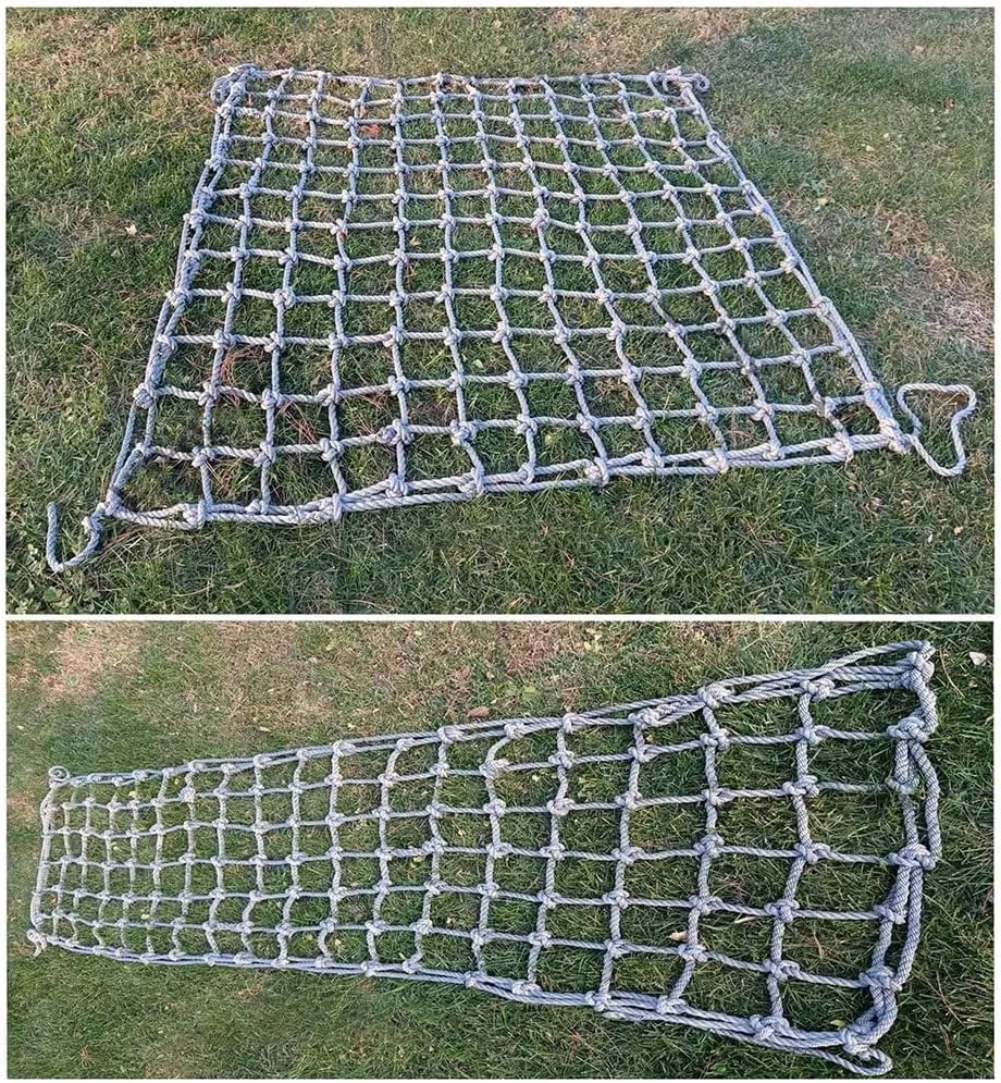 Playground Net Climbing Net Dia 6mm, Safety Nets Cargo Rope Heavy Duty Netting Treehouse Protection, Rope Ladder Swing Nylon Rope (Color : 8mm-10cm, Size : 2X3m/6.6X9.8ft)