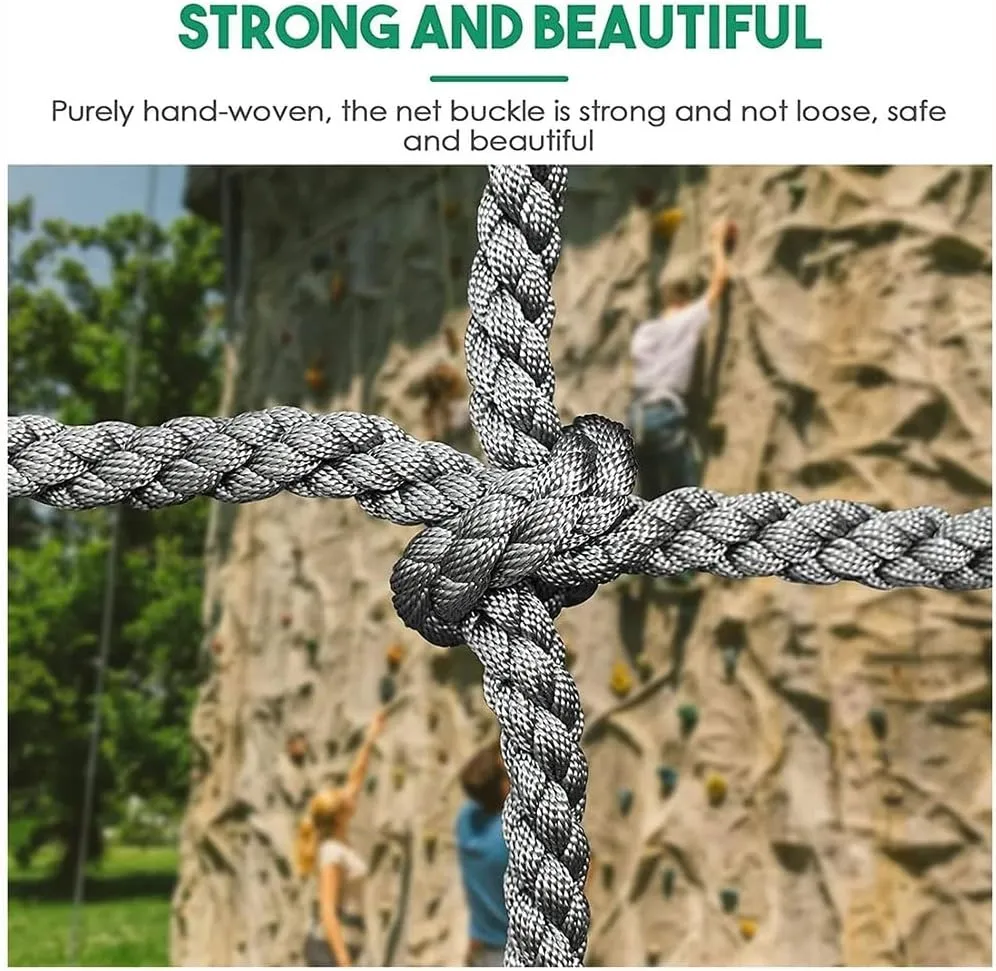 Playground Net Climbing Net Dia 6mm, Safety Nets Cargo Rope Heavy Duty Netting Treehouse Protection, Rope Ladder Swing Nylon Rope (Color : 8mm-10cm, Size : 2X3m/6.6X9.8ft)