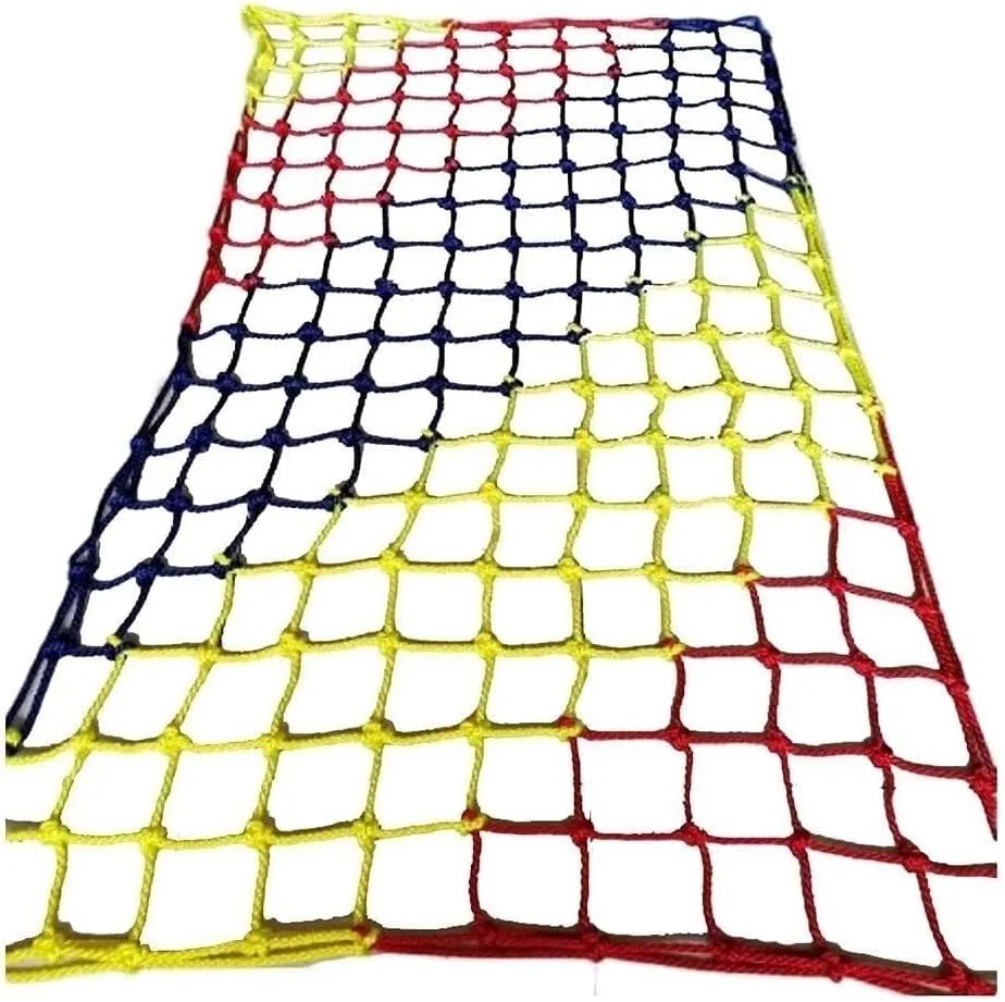 Playground Net Climbing Net, Safety Nets Cargo Rope Heavy Duty Netting Treehouse Protection, Rope Ladder Swing Nylon Rope Balcony Banister Protection Fence Decor Mesh(12mm-12cm,1X6m/3.3X19.69ft)