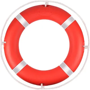 Pool Life Ring,23" and 28" Boat Safety Throw Rings with Water Floating Lifesaving Rope and Reflective Tape,Include Ring Buoy Bracket
