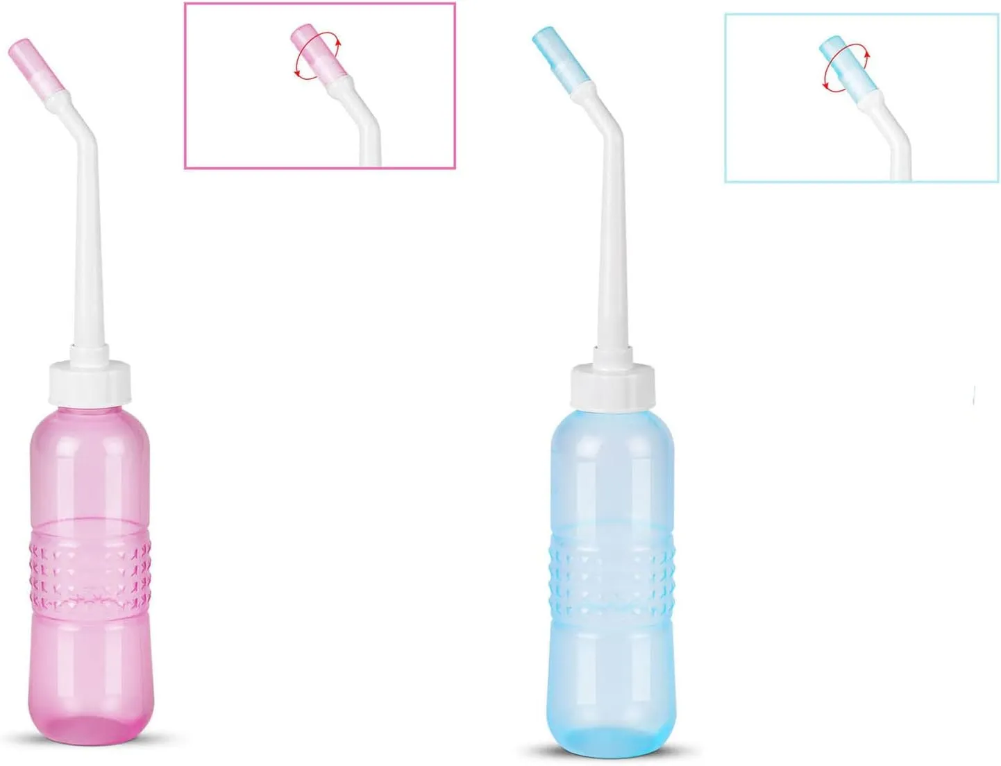 Portable Sprayer Bidet Bottle Sitz Bath for Toilet for Personal Cleansing, Hemorrhoids, Pregnancy, Bladder, Perineal Care (2 Pack)