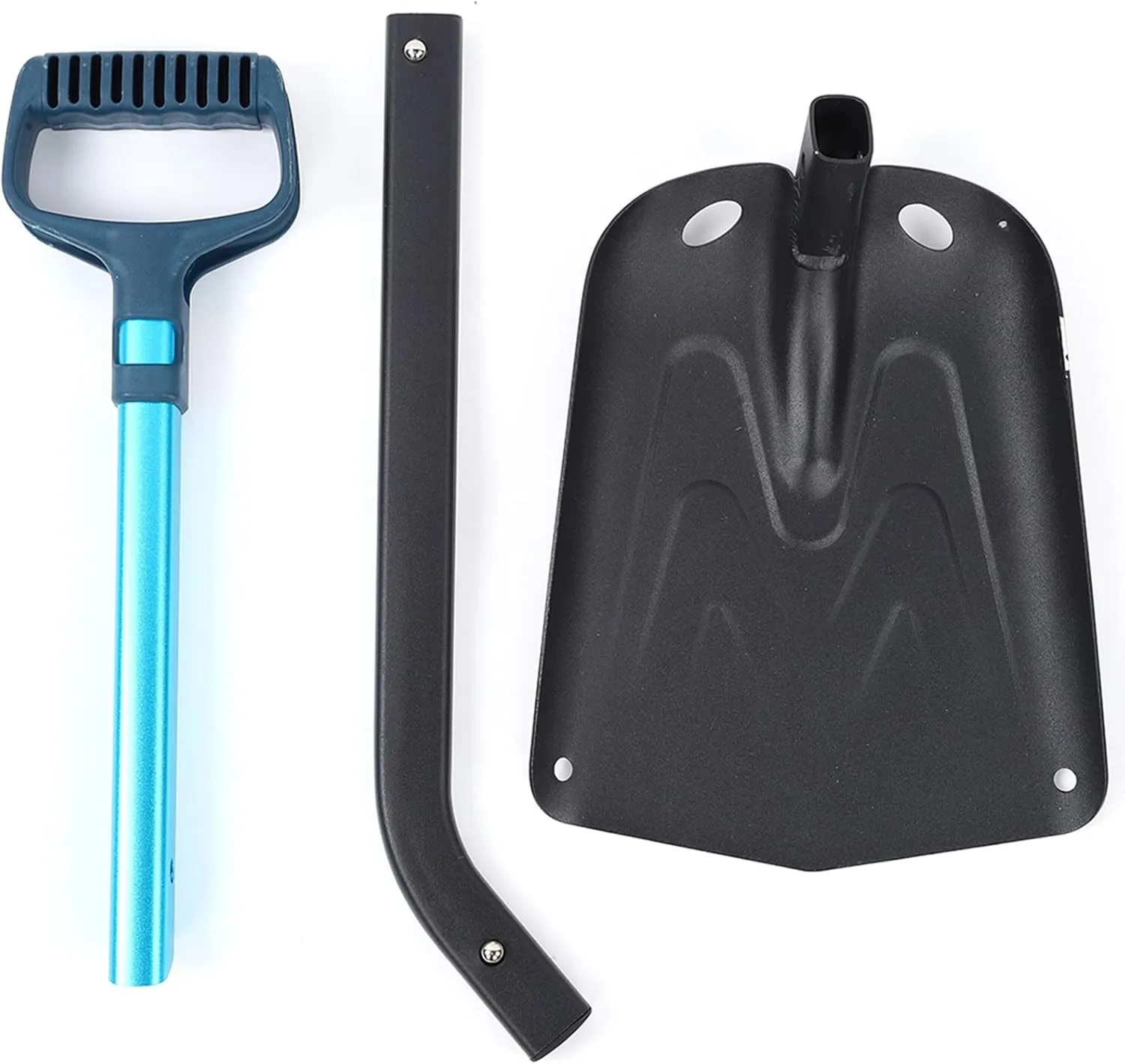 PortableFolding Snow Shovel,Folding Emergency Snow Shovel, Aluminium Alloy Outdoor Multifunction Long Handle Folding Snow Mud Shovel for Climbing Camping, Folding Emergency Snow Shovel,PortableFo