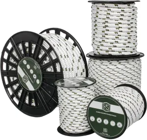 Premium Quality Double Braided Nylon Polyester Rope 12 MM (1/2" 100 ft) - Boat, Docking, Anchor - Heavy-Duty Extra Strength - Multi-Purpose Rope, Sailing, Crafting, Camping - Made in Turkey