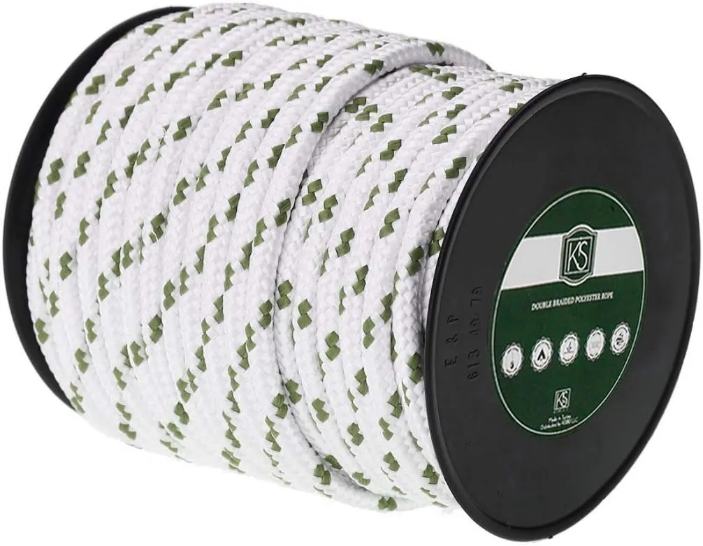 Premium Quality Double Braided Nylon Polyester Rope 12 MM (1/2" 100 ft) - Boat, Docking, Anchor - Heavy-Duty Extra Strength - Multi-Purpose Rope, Sailing, Crafting, Camping - Made in Turkey