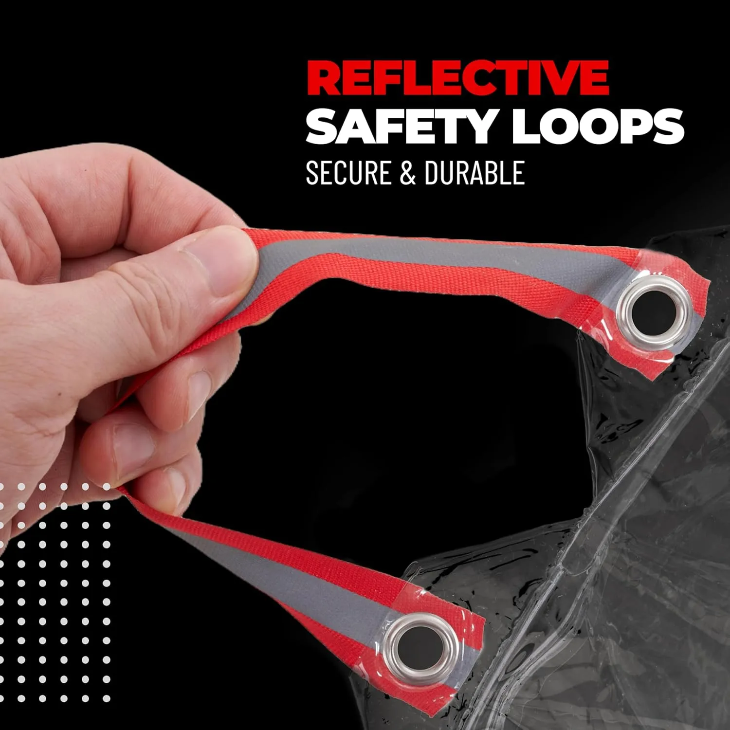 PRO BIKE TOOL Bicycle Cover Transparent PVC 0.15mm Thick, Reflective Safety Loops, Chain Hole Rings, Wheel Fit Rope, Adjustable Buckle Strap, Storage Bag, Large Size