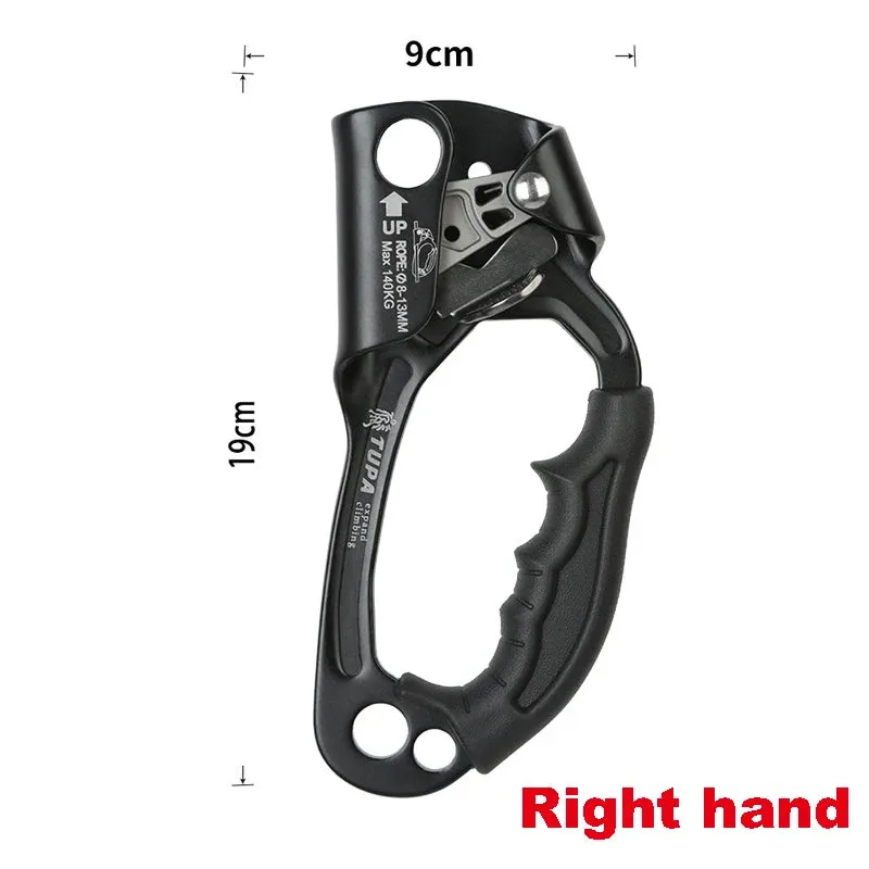 Professional Hand Ascender Device for Rock Climbing - Left/Right Hand Mountaineer Handle Ascender