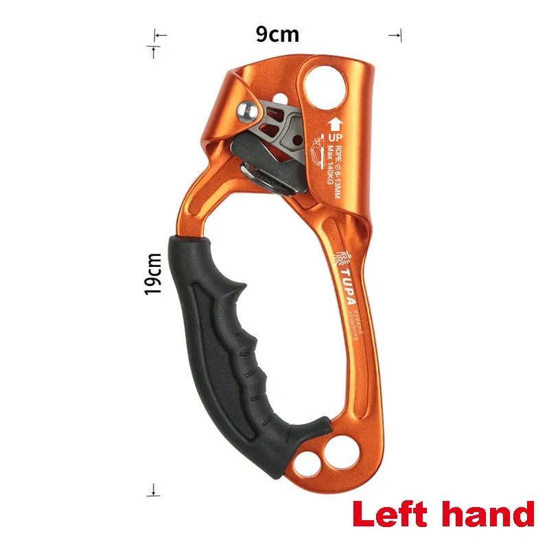 Professional Hand Ascender Device for Rock Climbing - Left/Right Hand Mountaineer Handle Ascender