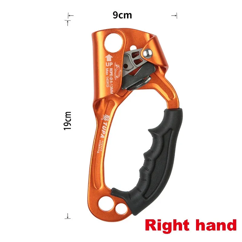 Professional Hand Ascender Device for Rock Climbing - Left/Right Hand Mountaineer Handle Ascender