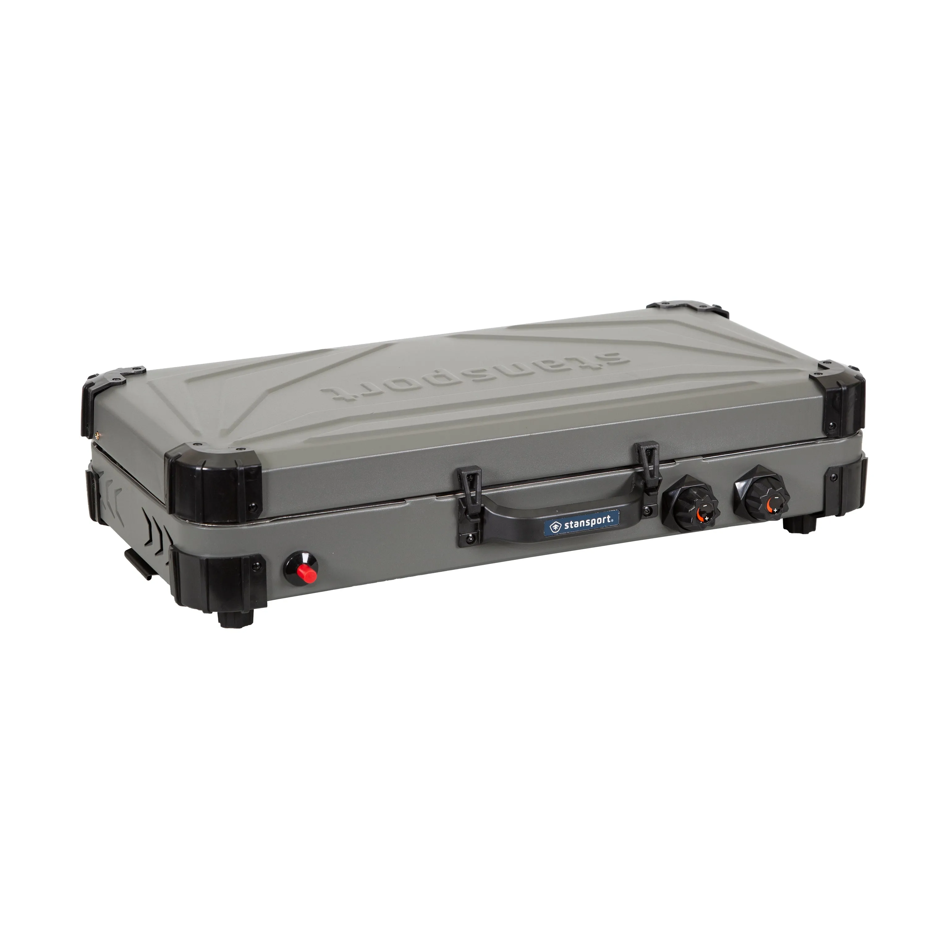Propane Stove And Grill Combo-Piezo - Gray W/Black Trim