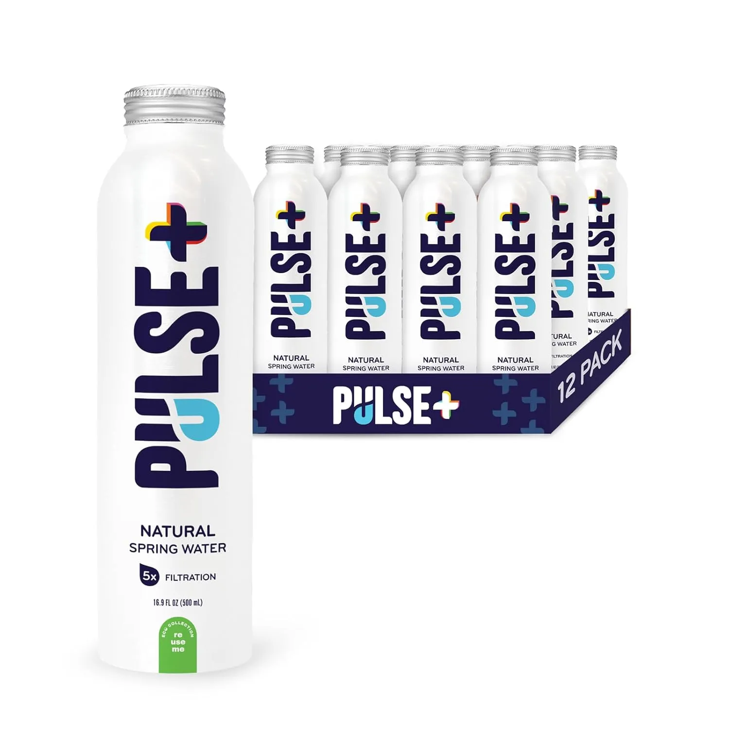Pulse Spring Aluminum Water Bottle by Pulse for Unisex - 12 x 16 oz Water