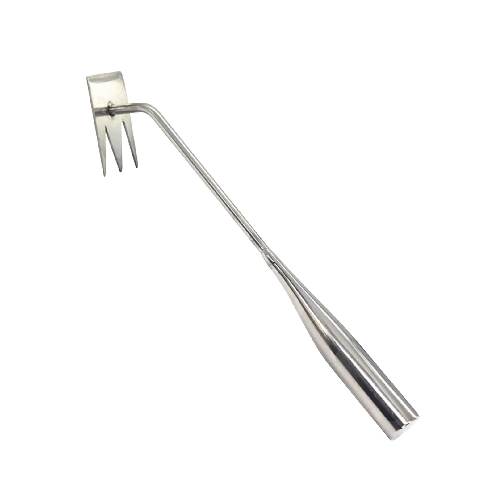 Qaailabf Stainless Steel Garden Weeding Tool Multi-Purpose Hand Held Grass Puller with Ergonomic Handle, Weed Removal Hook Shovel for Flower Planting Vegetable Gardening, Portable Yard Maintenance