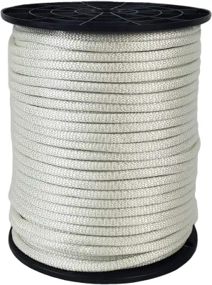 QNR 1/4 inch Knotrite Nylon Rope - 250 Foot Spool | 100% Nylon - Solid Braid - Dyeable - Industrial Grade - High UV and Abrasion Resistance