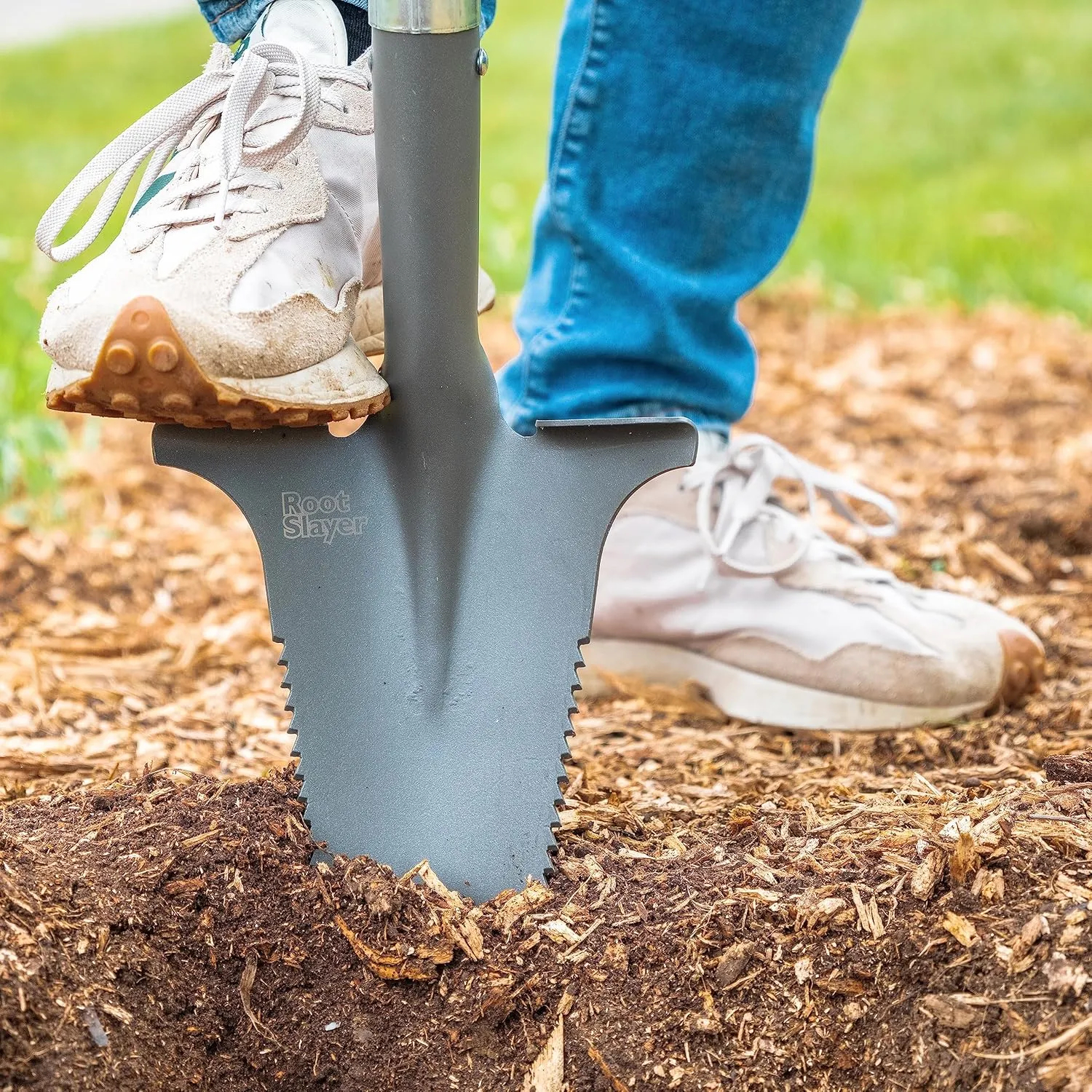 Radius Garden 22411 Root Slayer Mini-Digger Shovel, Red