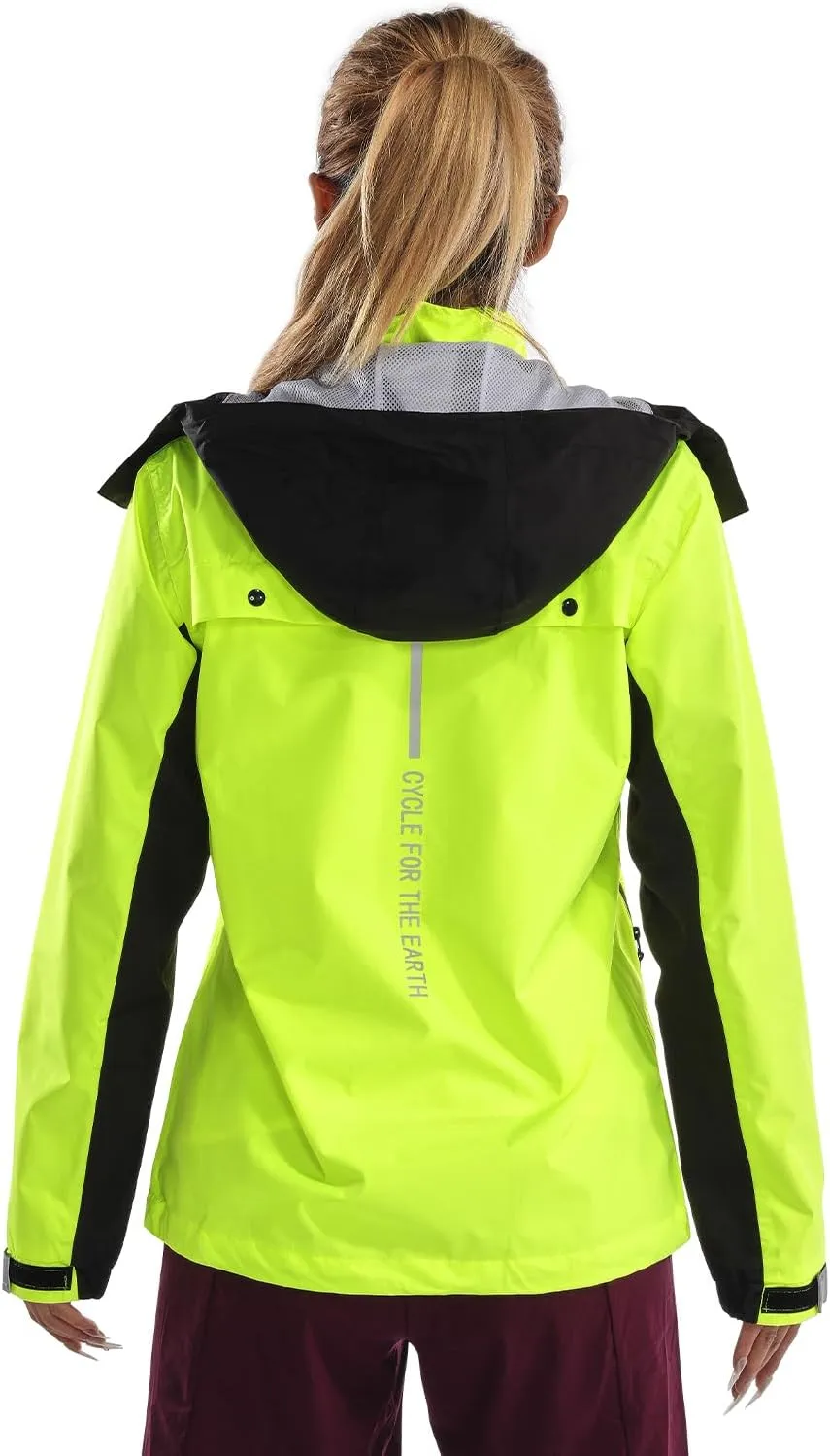 Rain Jacket Women Cycling Windbreaker Lightweight Running Bike Jackets Hooded Waterproof Hiking Coats With Pockets