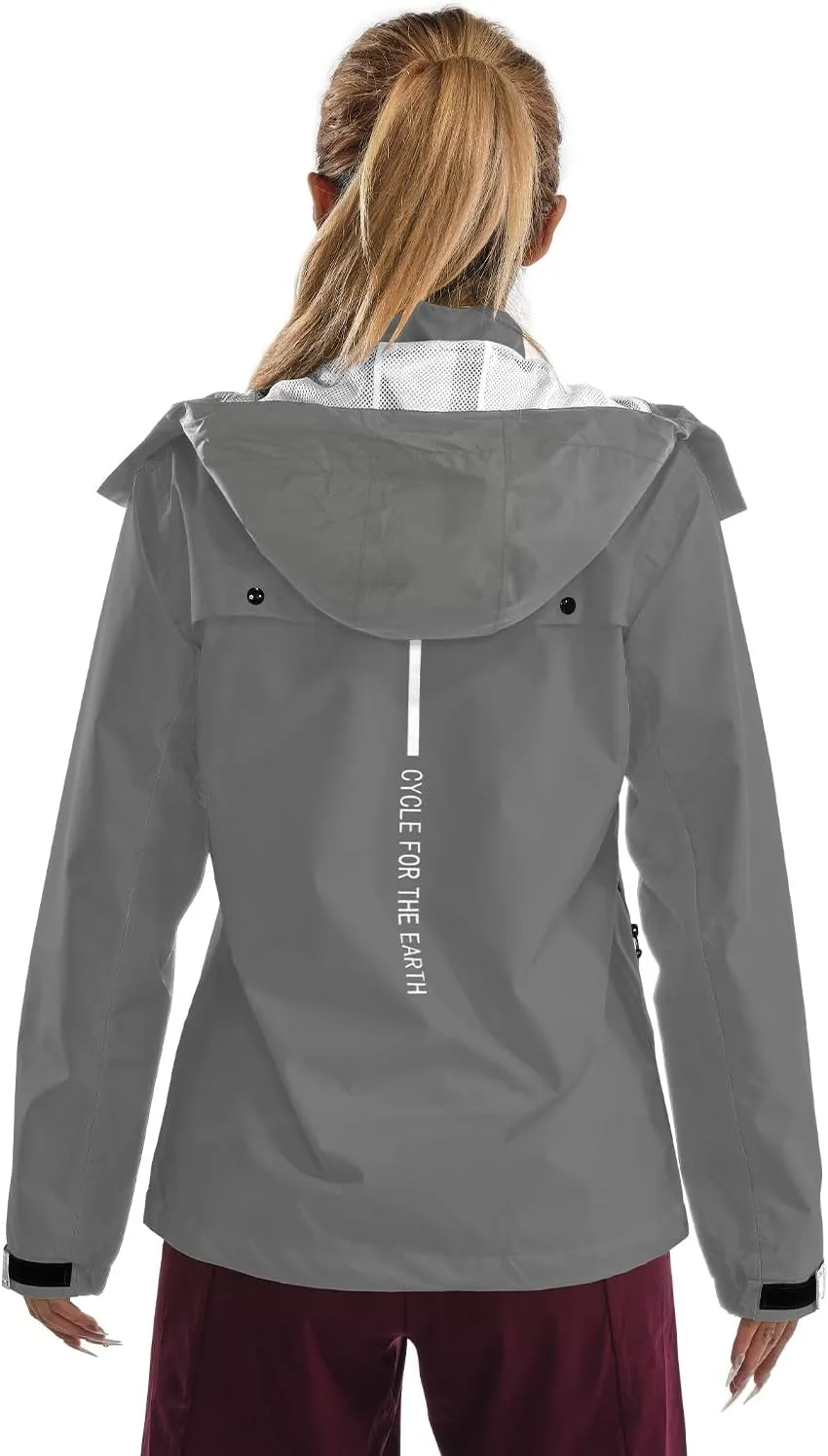 Rain Jacket Women Cycling Windbreaker Lightweight Running Bike Jackets Hooded Waterproof Hiking Coats With Pockets
