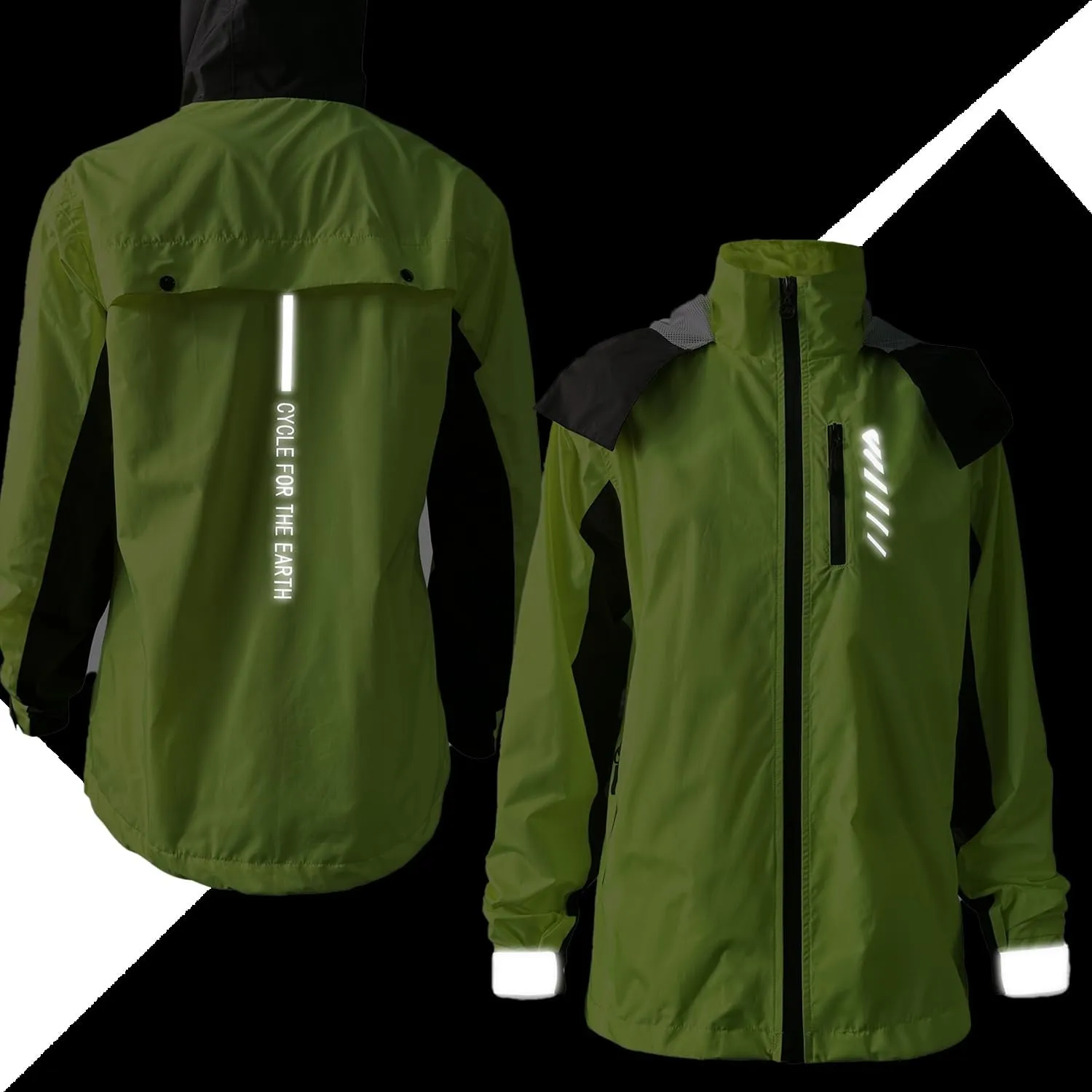 Rain Jacket Women Cycling Windbreaker Lightweight Running Bike Jackets Hooded Waterproof Hiking Coats With Pockets