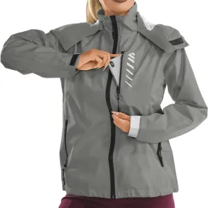 Rain Jacket Women Cycling Windbreaker Lightweight Running Bike Jackets Hooded Waterproof Hiking Coats With Pockets