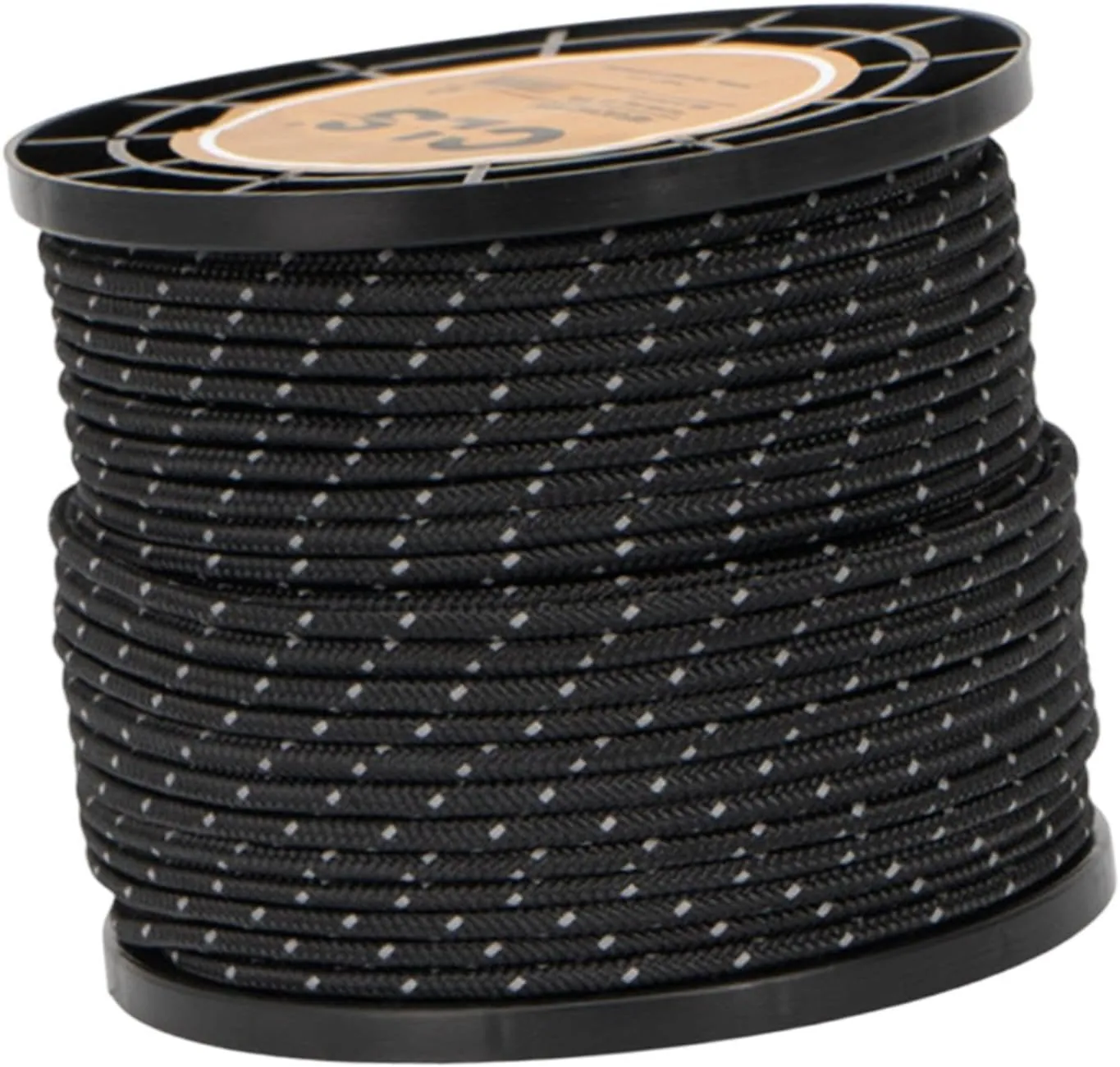 Reflective Cord Tent guyline Rope 50M 4mm Tent Awning Guide Rope Multipurpose Camp Rope Paracord for Outdoor Camping Hiking, Black