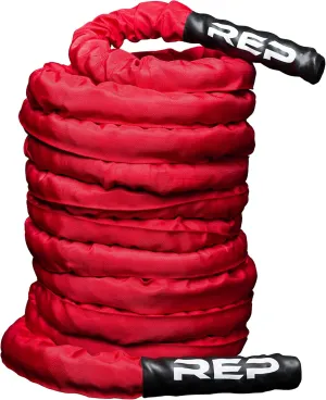 REP Battle Ropes - PolyDacron Battle Rope for Strength and Conditioning Workouts – 1.5" and 2" Diameter, 30ft, 40ft, 50ft Lengths with Optional Cover Sleeve