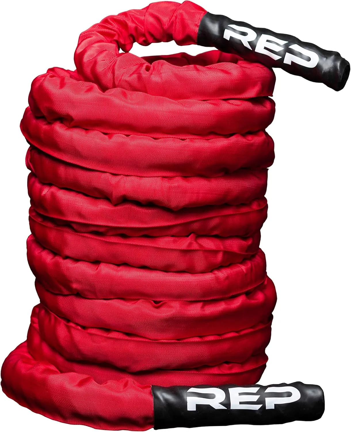 REP Battle Ropes - PolyDacron Battle Rope for Strength and Conditioning Workouts – 1.5" and 2" Diameter, 30ft, 40ft, 50ft Lengths with Optional Cover Sleeve