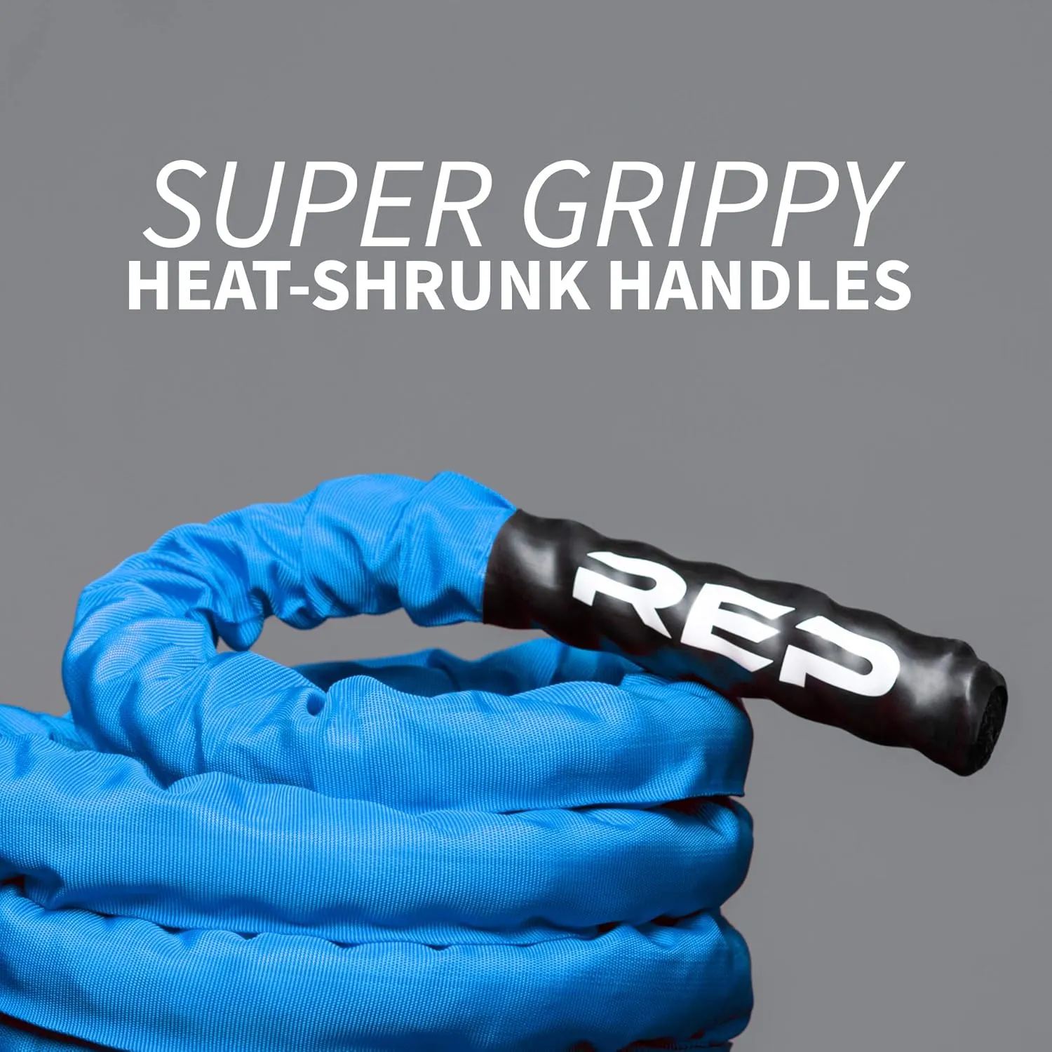 REP Battle Ropes - PolyDacron Battle Rope for Strength and Conditioning Workouts – 1.5" and 2" Diameter, 30ft, 40ft, 50ft Lengths with Optional Cover Sleeve
