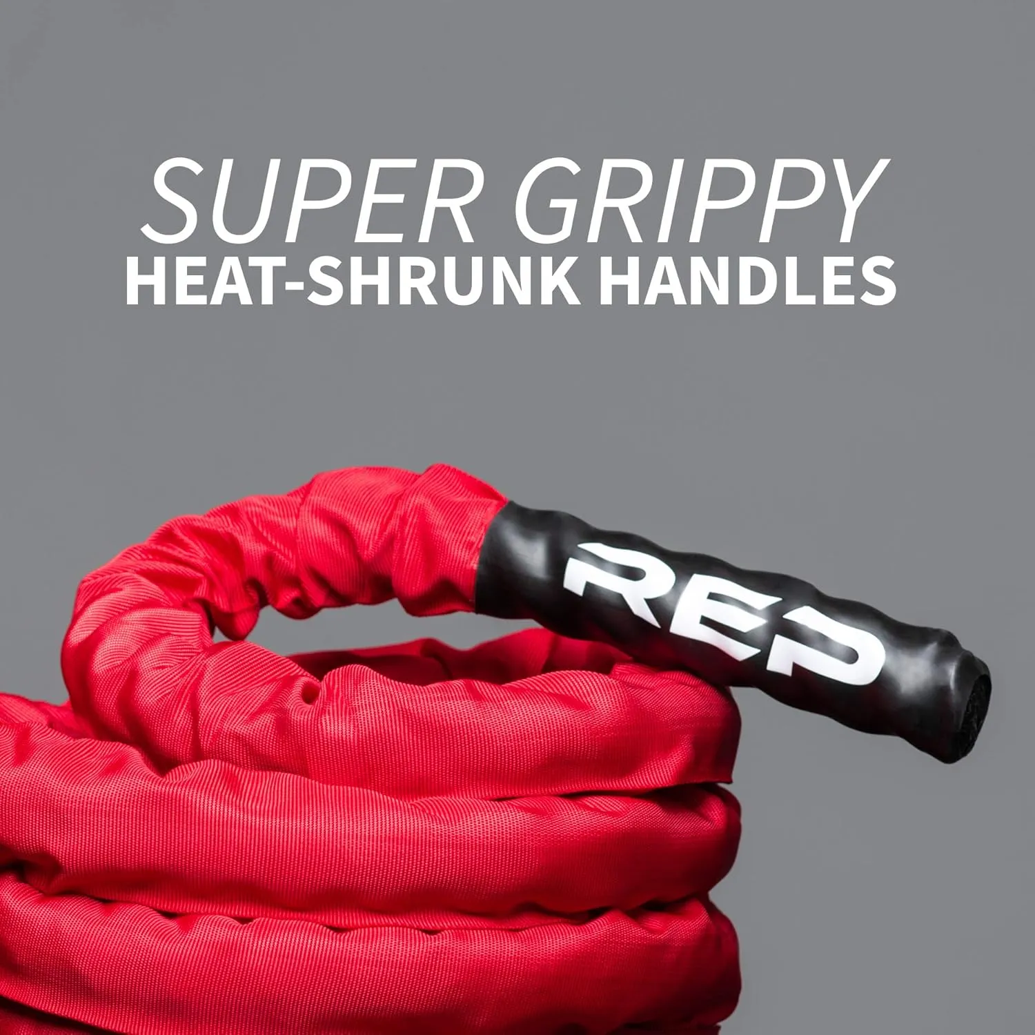 REP Battle Ropes - PolyDacron Battle Rope for Strength and Conditioning Workouts – 1.5" and 2" Diameter, 30ft, 40ft, 50ft Lengths with Optional Cover Sleeve