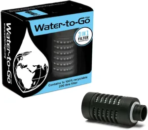 Replacement filters (Pack of 1), Triple Nano Filtration Technology. Replace 400 Plastic bottles, BPA-free, Filters water from Lake. River, Fits all Water To Go Filtered Water Bottle