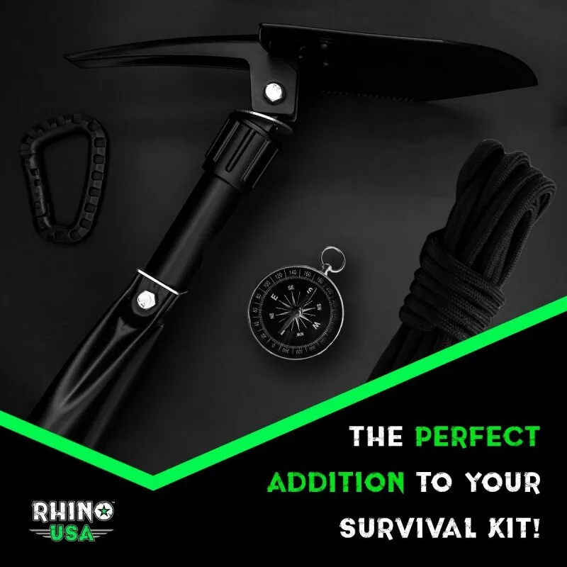 Rhino USA Folding Recovery Shovel W/Pick