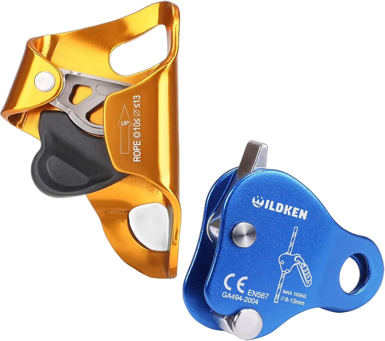 Rock Climbing Chest Ascender Climbing Mountaineering Tree Arborist Climbing Rappelling Equip, Climbing Ascender Fall Protection Belay Device Climbing Rope Grab for Rock Climbing