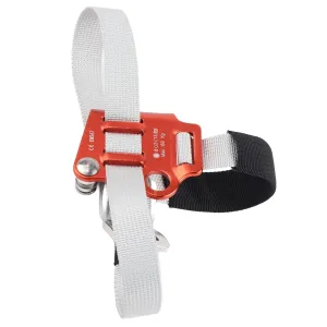 Rock Climbing Mountaineering Equipment Climbing Device, Foot Ascender, Aluminium Alloy High Hardness Light Weight Portable Nonslip Design Adjust Ascender(左腿)