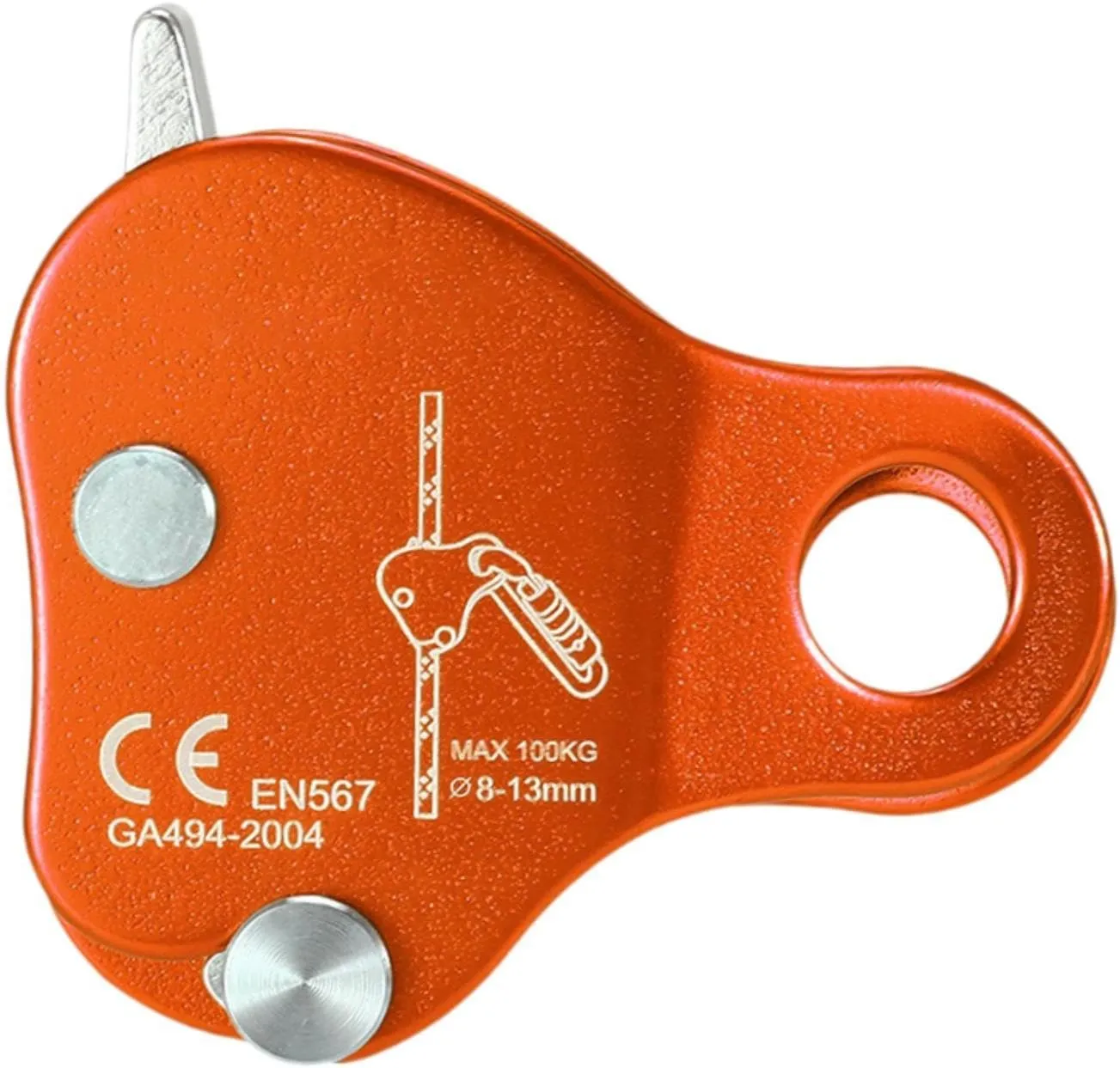 Rock Climbing Rope Grab Adjuster Lanyard Device Self Locking Belay Falling Arrester Protection for Arborist Caving Rappelling