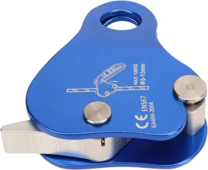 Rope Grab Ascender, 100KG Maximum Load Aluminum Alloy Climbing Ascender Fall Protection Belay Device for 8 to 13mm Rope, Mountaineering