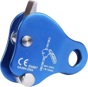 Rope Grab Ascender, Fall Protection Climbing Device, Aluminum Alloy for Rescue, Mountaineering, Tree Work, Aerial Jobs