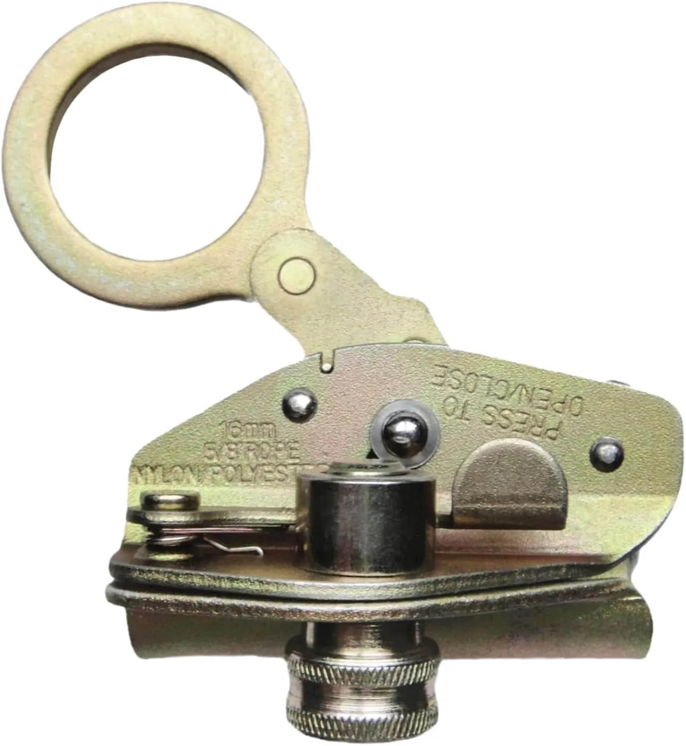 Rope Grab Ascender for Climbing, Fall Protection Device, Safety Riser for Rock Climbing, Fits 14-16 Mm Ropes, Carbon Steel Construction, Mountaineering and Arborist Tool