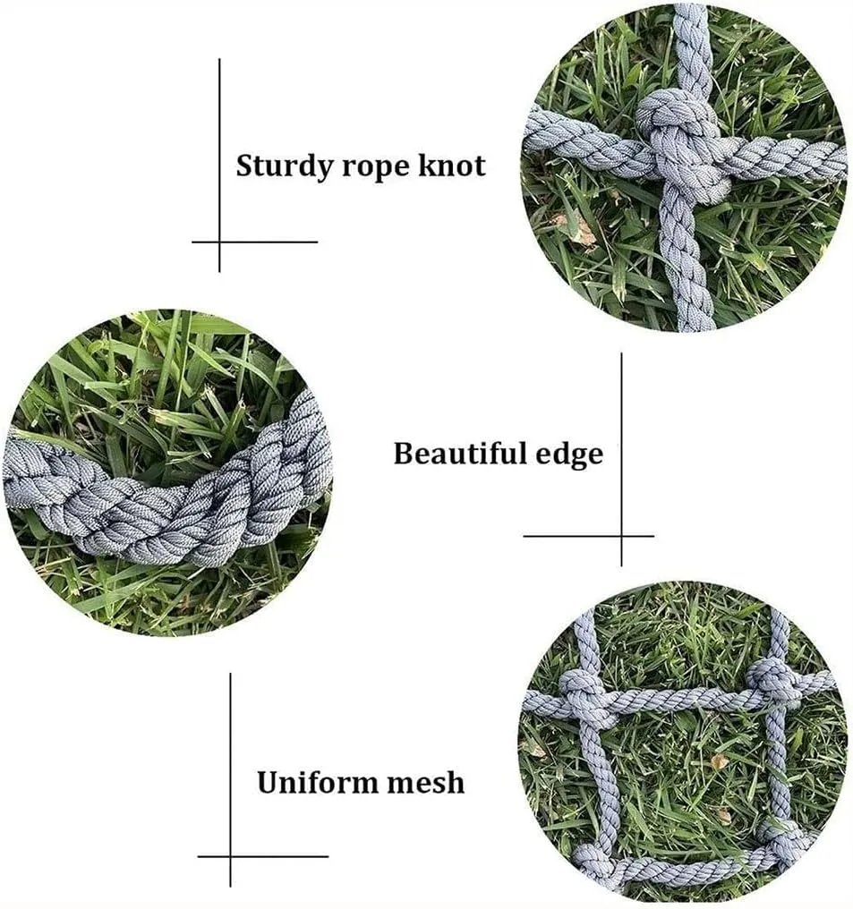 Rope Net Climbing Net for Kids Adult Playground Tree Nylon Play Giant Mesh Heavy Duty Cargo Toddler Climbing Climb Net Netting Nets for Adults Outdoor Swing Set Swingset Ladder Toys Grid 10cm (Color