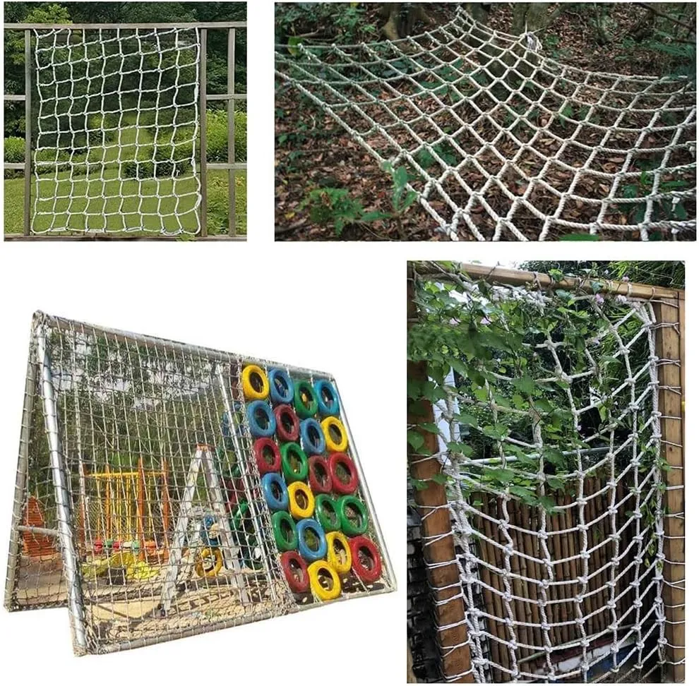 Rope Netting Climbing Anti-Wear Nylon Climbing Kids Adults Climb Net For Kids Adult Rock Playground Tree Net Outdoor Nets For Mesh Indoor Woven Rope Outdoor Net Decking Rope Net(10mm-10cm,2X3m/6.6X9.8