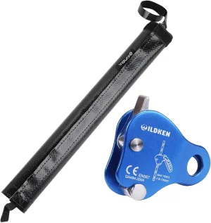 Rope Protector Rock Climbing Arborist Rope Protector Sleeve Rappelling Abseiling Equipment, Fall Protection Belay Device Climbing Rope Grab for Rock Climbing